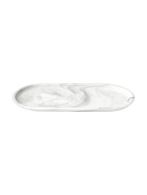 Deko-Tablett Livana in Marmoroptik, Porzellan, Grau, B 30 x H 2 cm