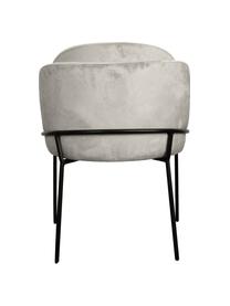 Sametová čalouněná židle Polly, Greige, Š 57 cm, H 55 cm