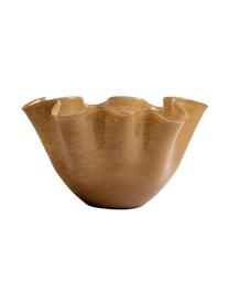 Cuenco artesanal con forma orgánica Cara, Vidrio, Marrón, Ø 29 x Al 16 cm