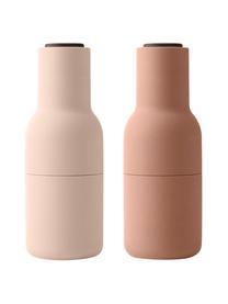 Moulin à sel et à poivre design avec couvercle en noyer Bottle Grinder, 2 élém., Tons roses, bois de noyer, Ø 8 x haut. 21 cm