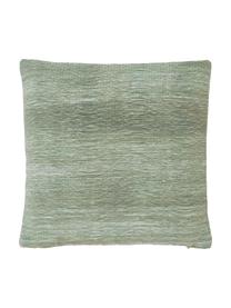 Housse de coussin texturée Aline, 100 % polyester, Vert, larg. 45 x long. 45 cm