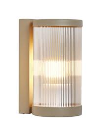 Aplique para exterior Coupar, Estructura: aluminio recubierto, Beige, Ø 13 x Al 25 cm