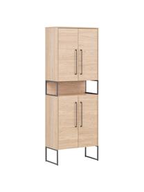 Bad-Hochschrank Rosalie in Eichenholz-Optik, B 65 cm, Gestell: Metall, lackiert, Eichenholz-Optik, B 65 x H 183 cm