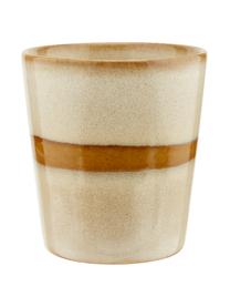 Handgemachte XS Becher 70's, 6er-Set, Steingut, Erdtöne, Ø 8 x H 8 cm, 200 ml
