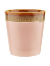 Handgemachte XS Becher 70's, 6er-Set, Steingut, Erdtöne, Ø 8 x H 8 cm, 200 ml