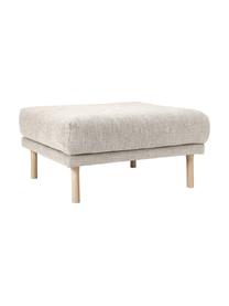 Poggiapiedi divano Adrian, Rivestimento: 47% viscosa, 23% cotone, , Struttura: compensato, Piedini: legno di quercia oliato, Tessuto beige, Larg. 90 x Alt. 45 cm