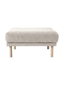 Poggiapiedi divano Adrian, Rivestimento: 47% viscosa, 23% cotone, , Struttura: compensato, Piedini: legno di quercia oliato, Tessuto beige, Larg. 90 x Alt. 45 cm