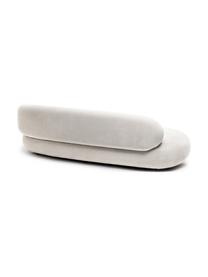 Sofa w kształcie nerki Alba (3-osobowa), Tapicerka: 97% poliester, 3% nylon D, Stelaż: lite drewno świerkowe z c, Nogi: tworzywo sztuczne, Kremowobiała tkanina, S 235 x G 114 cm, oparcie prawostronne