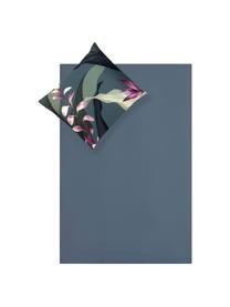 Katoensatijnen dekbedovertrek Flora, Weeftechniek: satijn Draaddichtheid 210, Bovenzijde: multicolour. Onderzijde: donkergrijs, 140 x 200 cm + 1 kussenhoes 60 x 70 cm