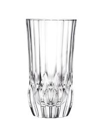 Kristallen glazen Adagio met reliëf, 6 stuks, Kristalglas, Transparant, Ø 8 x H 15 cm, 400 ml