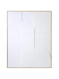 Wandobjekt Rahmenrelief-Kunsttafel Amido, Rahmen: Eschenholz, Weiß, Helles Holz, B 63 x H 83 cm