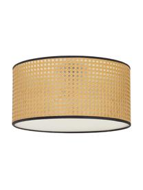 Lampa sufitowa z plecionki wiedeńskiej Vienna, Jasny brązowy, czarny, Ø 40 x W 20 cm