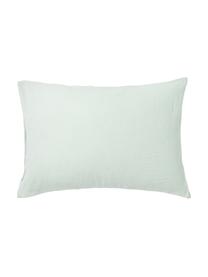 Funda de almohada de muselina Odile, Verde salvia, An 45 x L 110 cm