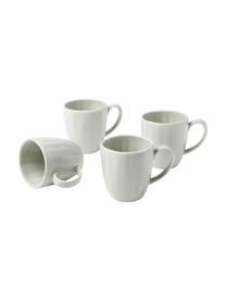 Sada snídaňového nádobí s reliéfem Sali, pro 4 osoby (12 dílů), Porcelán, Světle šedá, Pro 4 osoby (12 dílů)