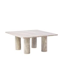 Stolik kawowy z marmuru Mabel, Marmur, Biały, marmurowy, S 80 x G 80 cm