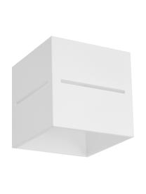 Applique bianco Lorum, Paralume: alluminio, Bianco, Larg. 10 x Alt. 10 cm