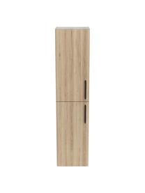 Hoge badkamerkast Orna, Handvatten: aluminium, gecoat, Bruin, houtlook, B 40 x H 180 cm