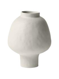 Vase crème en céramique fait main Saki, Céramique, Beige, Ø 32 x haut. 40 cm