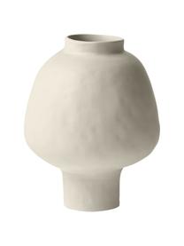 Handgefertigte Design-Vase Saki aus Keramik, Keramik, Cremefarben, Ø 25 x H 32 cm