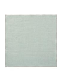 Serviettes de table en lin motif chevrons Audra, 6 pièces, 100 % pur lin, Vert, beige, larg. 46 x long. 46 cm
