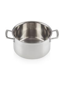 Garnek ze stali szlachetnej z pokrywką Move, Wysokiej jakości 3-warstwowa stal szlachetna, Odcienie srebrnego, Ø 24 x W 18 cm