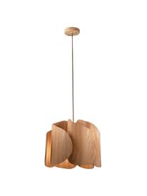 Lampa wisząca z drewna jesionowego Pevero, Beżowy, Ø 42 x W 33 cm