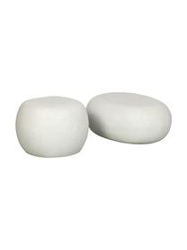 Table basse de jardin ronde Pebble, Argile fibreuse, Blanc, Ø 50 x haut. 35 cm