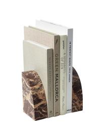 Marmeren boekensteun Natasha, 2 stuks, Marmer, Bordeauxrood, gemarmerd, B 10 x H 16 cm