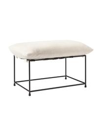 Tabouret rembourré Wayne, Tissu blanc, larg. 73 x long. 46 cm