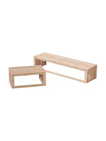 Wandgarderobe Rib aus Bambusholz, verschiedene Größen, Bambus, Hellbraun, B 45 x H 20 cm