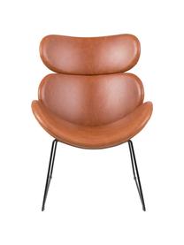 Fotel wypoczynkowy ze sztucznej skóry Cazar, Tapicerka: sztuczna skóra (poliureta, Koniakowa sztuczna skóra, S 69 x G 79 cm