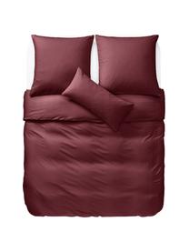 Flanell-Bettdeckenbezug Biba aus Baumwolle in Dunkelrot, Webart: Flanell Flanell ist ein k, Dunkelrot, B 200 x L 200 cm
