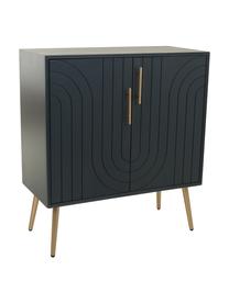 Cómoda Adrian, Estructura: madera, Patas: metal, Madera pintada negro, An 75 x Al 85 cm