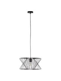 Suspension en métal George Town, Noir, Ø 40 x haut. 20 cm
