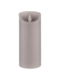 Set 3 candele a LED Glowing Flame, Paraffina, plastica, Grigio, Set in varie misure