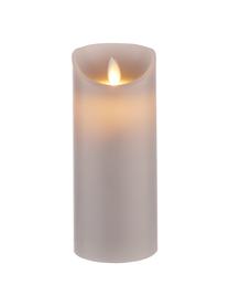 Set 3 candele a LED Glowing Flame, Paraffina, plastica, Grigio, Set in varie misure