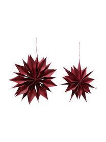 Estrellas para colgar Kassia, 2 uds., Papel, Rojo, Ø 40 x F 8 cm