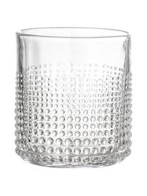 Set van 6 waterglazen Gro met structuurpatroon, Glas, Transparant, Ø 8 x H 9 cm, 300 ml