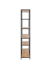 Étagère bois et métal Seaford, Bois de chêne sauvage, larg. 135 x haut. 185 cm