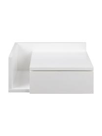 Wand-Nachttisch Ashlan mit Schublade, Mitteldichte Holzfaserplatte (MDF), lackiert, Holz, weiß lackiert, B 40 x H 17 cm