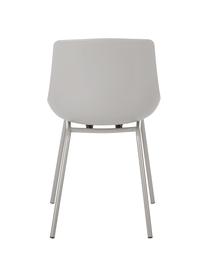 Židle z umělé hmoty s kovovými nohami Dave, 2 ks, Taupe, Š 46 cm, H 53 cm
