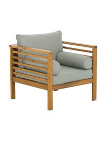 Záhradná sedacia súprava Bo, 4 diely, Poťahy: sivá Konštrukcia: akáciové drevo, Súprava s rôznymi veľkosťami