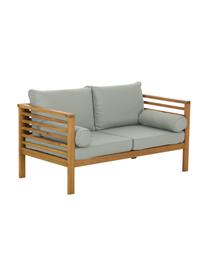 Set lounge para exterior de madera de acacia Bo, 4 pzas., Tapizado: poliéster (resistente a l, Estructura: madera de acacia maciza a, Gris, acacia, Set de diferentes tamaños