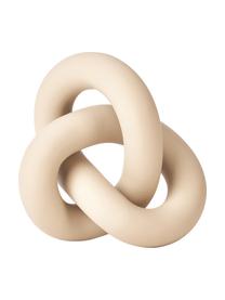 Deko-Objekt Knot aus Keramik in Beige, Keramik, Beige, matt, B 19 x H 9 cm