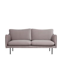Sofá de terciopelo Moby (2 plazas), Tapizado: terciopelo (poliéster de , Estructura: madera de pino maciza, Patas: metal con pintura en polv, Terciopelo gris pardo, An 170 x F 95 cm
