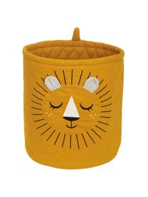 Cesto Leone, Rivestimento: 100% cotone, Giallo, Ø 35 x Alt. 40 cm
