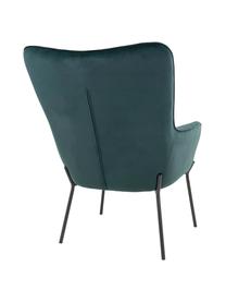 Sametové křeslo Glasgow, Tmavě zelená, Š 70 cm, H 79 cm