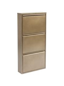 Zapatero de pared Caruso, 3 compartimentos, Acero con pintura en polvo, Bronce, An 50 x Al 103 cm