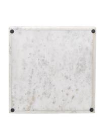 Deko-Marmor-Tablett Venice in Weiß, Marmor, Weißer Marmor, B 30 x T 30 cm