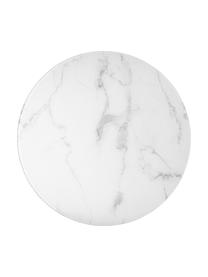 Mesa de centro grande Antigua, tablero de vidrio en aspecto mármol, Tablero: vidrio estampado con aspe, Estructura: acero con pintura en polv, Aspecto mármol blanco, negro, Ø 100 cm